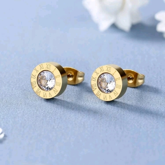 Pearl And Diamond Stud Earrings In Rose Gold